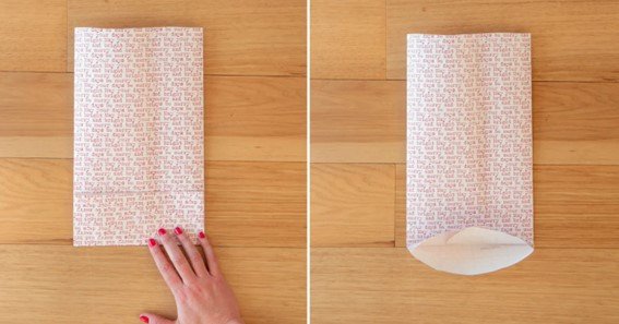 how to make a bag out of wrapping paper