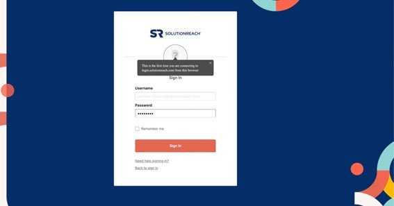 solutionreach login